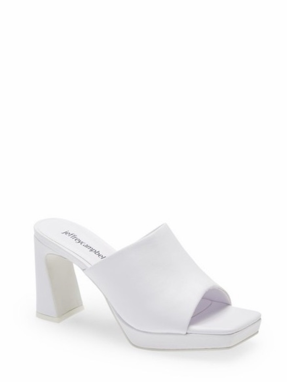 Jeffrey Campbell Caviar Platform Slide Sandal in White